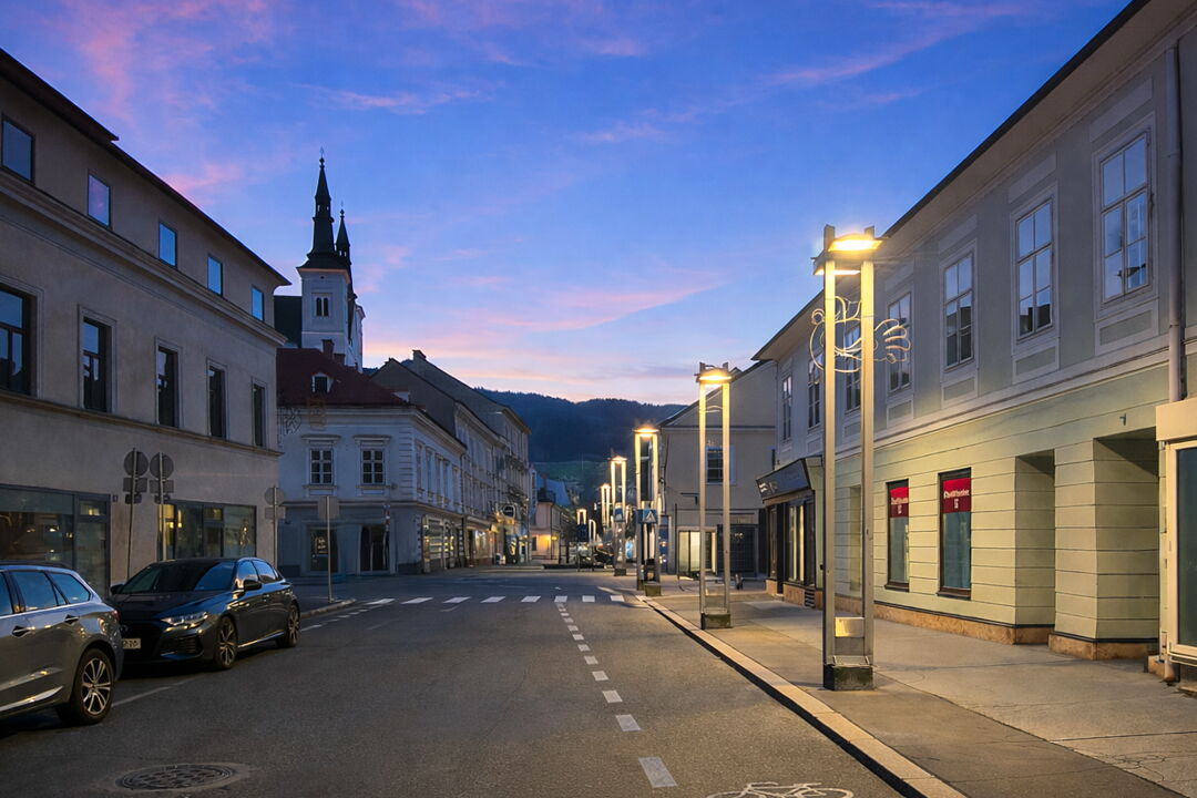 Leobens Innenstadt im neuen Licht – Bewährte Leuchten, neues Innenleben